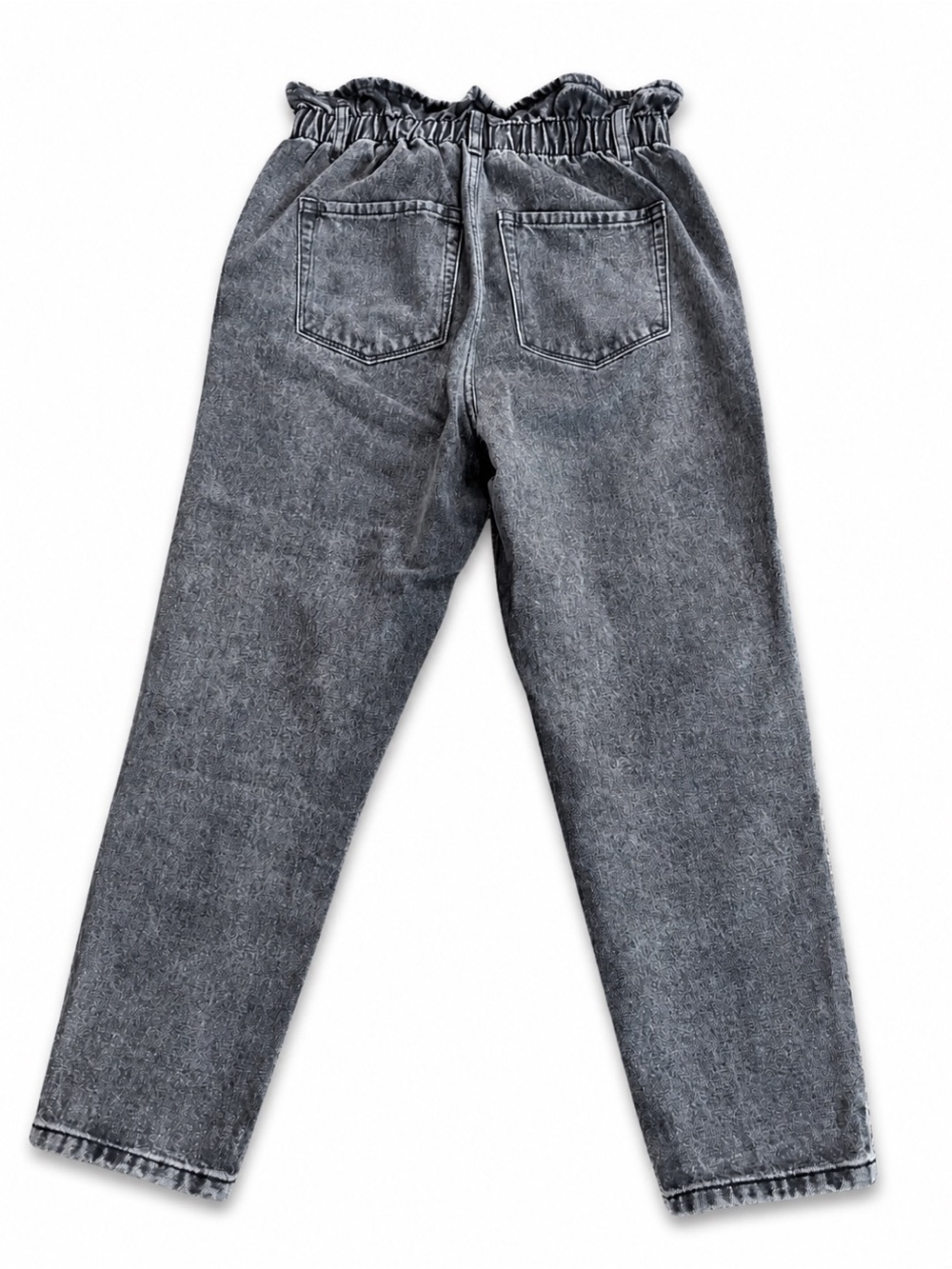 VERVET Gray Acid Wash Stretch Waist Jeans Cropped Straight Leg - Picture 3 of 7